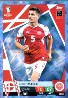 Joakim Mæhle 2024 EURO Match Attax crystal parallel #DEN3