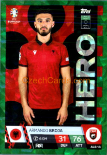 Armando Broja 2024 EURO Match Attax Hero green parallel #ALB18