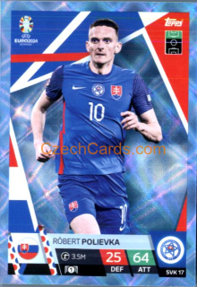 Róbert Polievka 2024 EURO Match Attax crystal parallel #SVK17