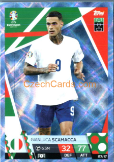 Gianluca Scamacca 2024 EURO Match Attax crystal parallel #ITA17