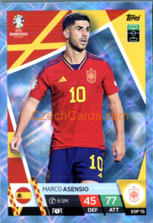 Marco Asensio 2024 EURO Match Attax crystal parallel #ESP15