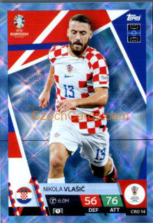 Nikola Vlašić 2024 EURO Match Attax crystal parallel #CRO14