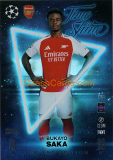 Bukayo Saka 2024/25 Match Attax Time to Shine Limited #TS1