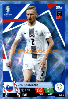 Žan Karničnik 2024 EURO Match Attax crystal parallel #SVN4