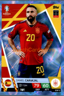 Daniel Carvajal 2024 EURO Match Attax crystal parallel #ESP2