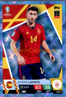 Aymeric Laporte 2024 EURO Match Attax crystal parallel #ESP3