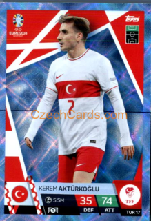 Kerem Aktürkoğlu 2024 EURO Match Attax crystal parallel #TUR17