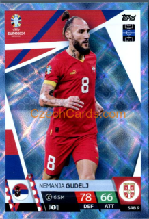 Nemanja Gudelj 2024 EURO Match Attax crystal parallel #SRB9