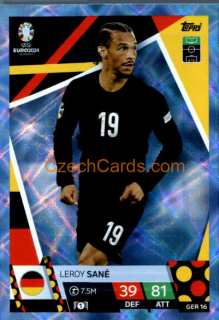 Leroy Sané 2024 EURO Match Attax crystal parallel #GER16