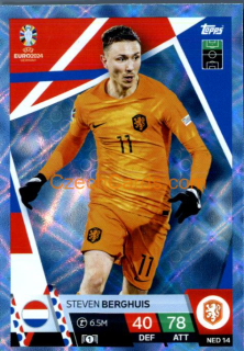 Steven Berghuis 2024 EURO Match Attax crystal parallel #NED14