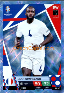 Dayot Upamecano 2024 EURO Match Attax crystal parallel #FRA3