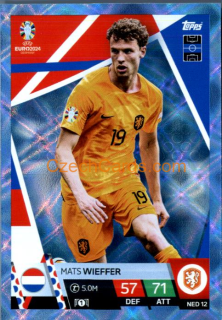 Mats Wieffer 2024 EURO Match Attax crystal parallel #NED12