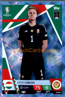 Dénes Dibusz 2024 EURO Match Attax crystal parallel #HUN1