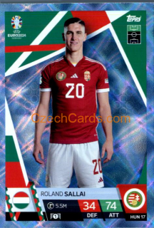 Roland Sallai 2024 EURO Match Attax crystal parallel #HUN17