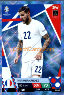 Theo Hernández 2024 EURO Match Attax crystal parallel #FRA2