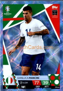 Gianluca Mancini 2024 EURO Match Attax crystal parallel #ITA4