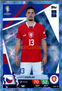 Lukáš Sadílek 2024 EURO Match Attax crystal parallel #CZE12