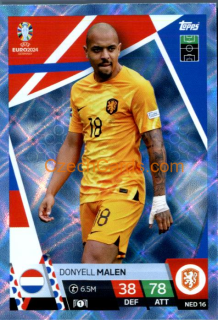 Donyell Malen 2024 EURO Match Attax crystal parallel #NED16