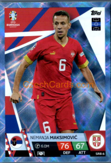 Nemanja Maksimović 2024 EURO Match Attax crystal parallel #SRB6