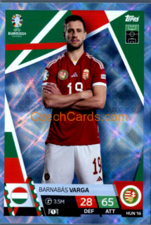 Barnabás Varga 2024 EURO Match Attax crystal parallel #HUN16