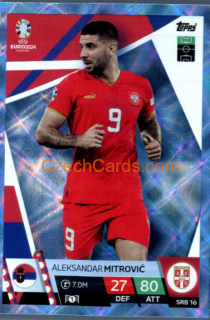 Aleksandar Mitrović 2024 EURO Match Attax crystal parallel #SRB16