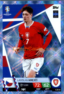 Ladislav Krejčí 2024 EURO Match Attax crystal parallel #CZE8