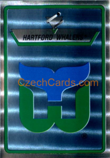 Hartford Whalers Logo 1990/91 Panini NHL sticker metal #42