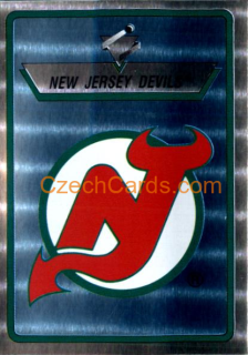 New Jersey Devils Logo 1990/91 Panini NHL sticker metal #72