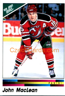 John MacLean 1990/91 Panini NHL sticker #74