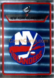 New York Islanders Logo 1990/91 Panini NHL sticker metal #87