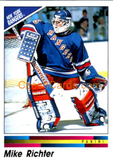 Mike Richter 1990/91 Panini NHL sticker #98 RC