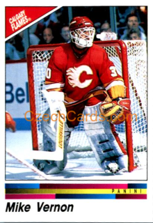 Mike Vernon 1990/91 Panini NHL sticker #175