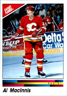 Al MacInnis 1990/91 Panini NHL sticker #185