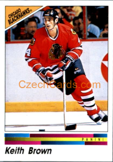 Keith Brown 1990/91 Panini NHL sticker #192