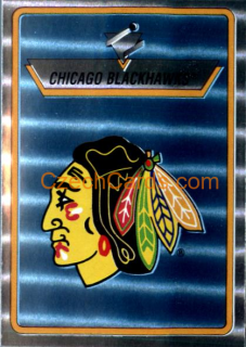 Chicago Blackhawks Logo 1990/91 Panini NHL sticker metal #195