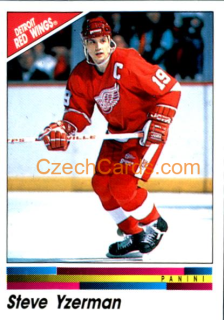 Steve Yzerman 1990/91 Panini NHL sticker #208