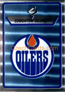 Edmonton Oilers Logo 1990/91 Panini NHL sticker metal #225