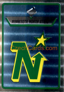 Minnesota North Stars Logo 1990/91 Panini NHL sticker metal #255