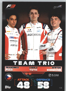 Pizzi,  Tóth &  Simmons (Charouz Racing System)  2022 Turbo Attax #126