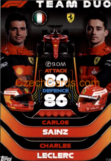 Carlos Sainz / Charles Leclerc (Ferrari) 2022 Turbo Attax #158