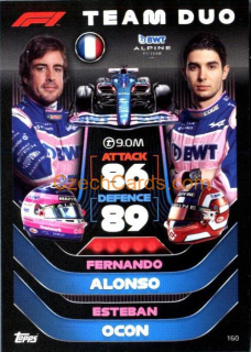 Fernando Alonso / Esteban Ocon (Alpine) 2022 Turbo Attax #160