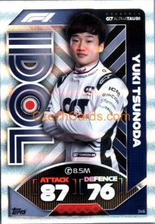 Yuki Tsunoda (Scuderia AlphaTauri) 2022 Turbo Attax #346