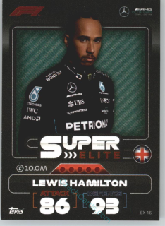 Lewis Hamilton (Mercedes-AMG) 2022 Turbo Attax #EX 16